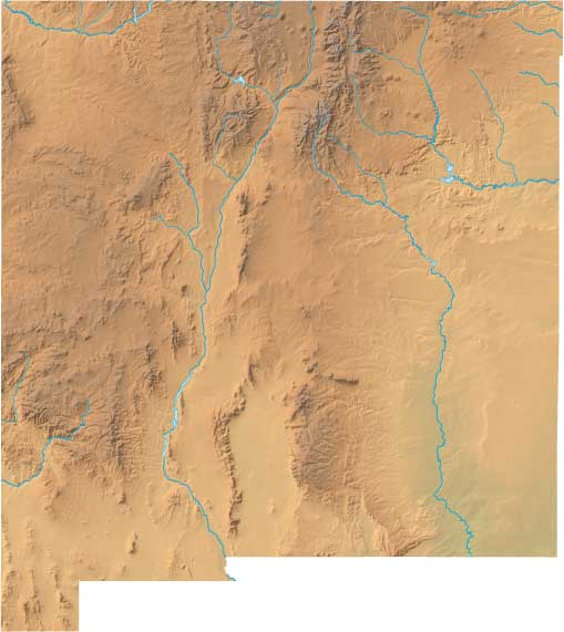 New Mexico relief map